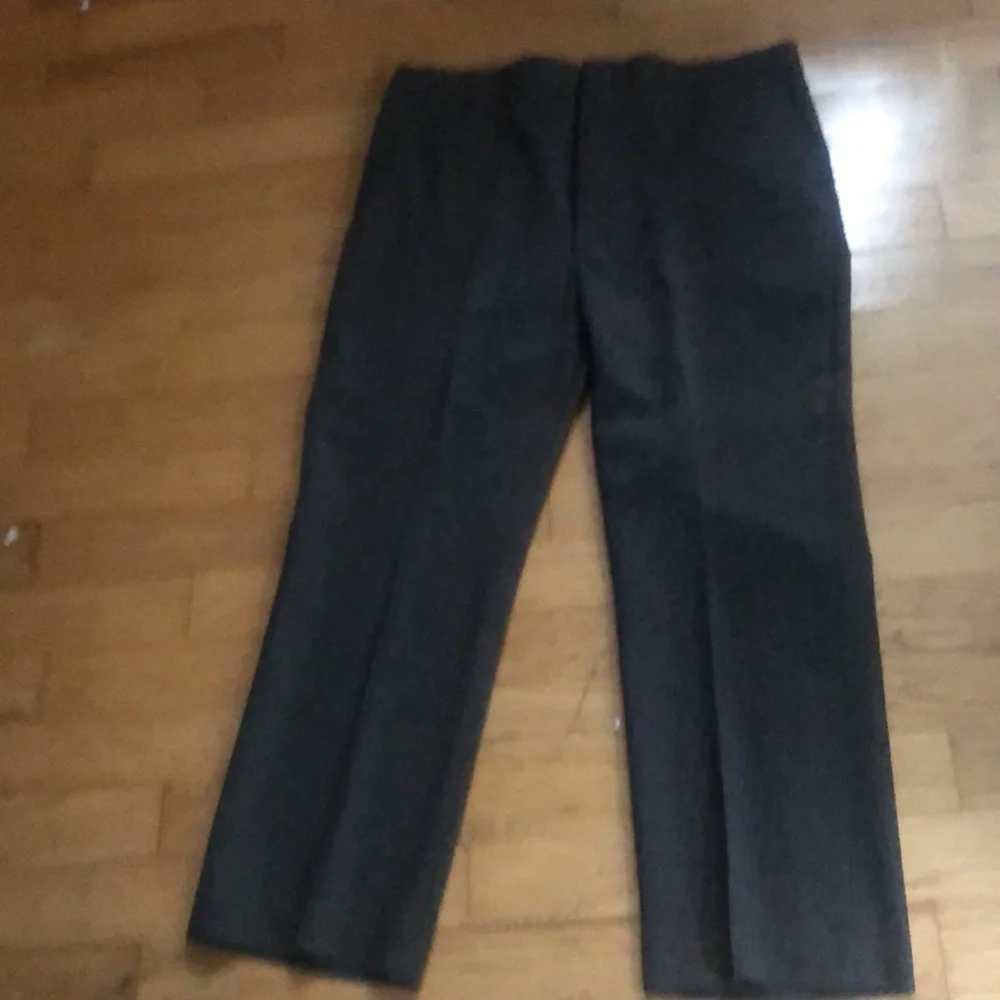 Vintage Gray Dress Pants Classic Straight-Leg Design